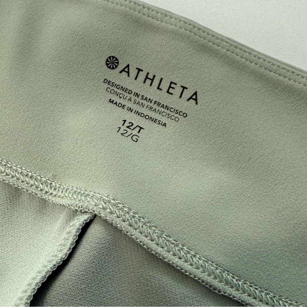 Athleta Endless High Rise Pants Women 12 T Work Travel Ankle Length Vera Green - Picture 6 of 15